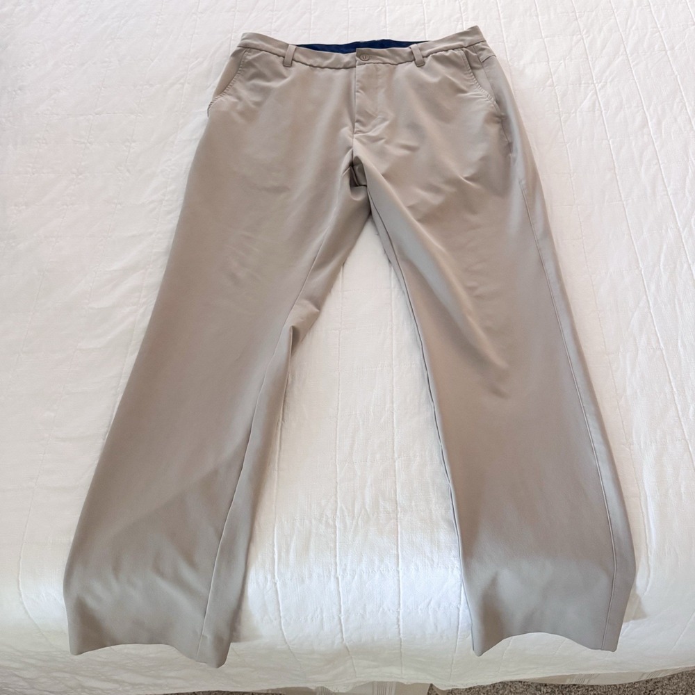 FootJoy Pants Mens 36x32 Beige Khaki Athletic Fit Performance Golf Chinos Flex